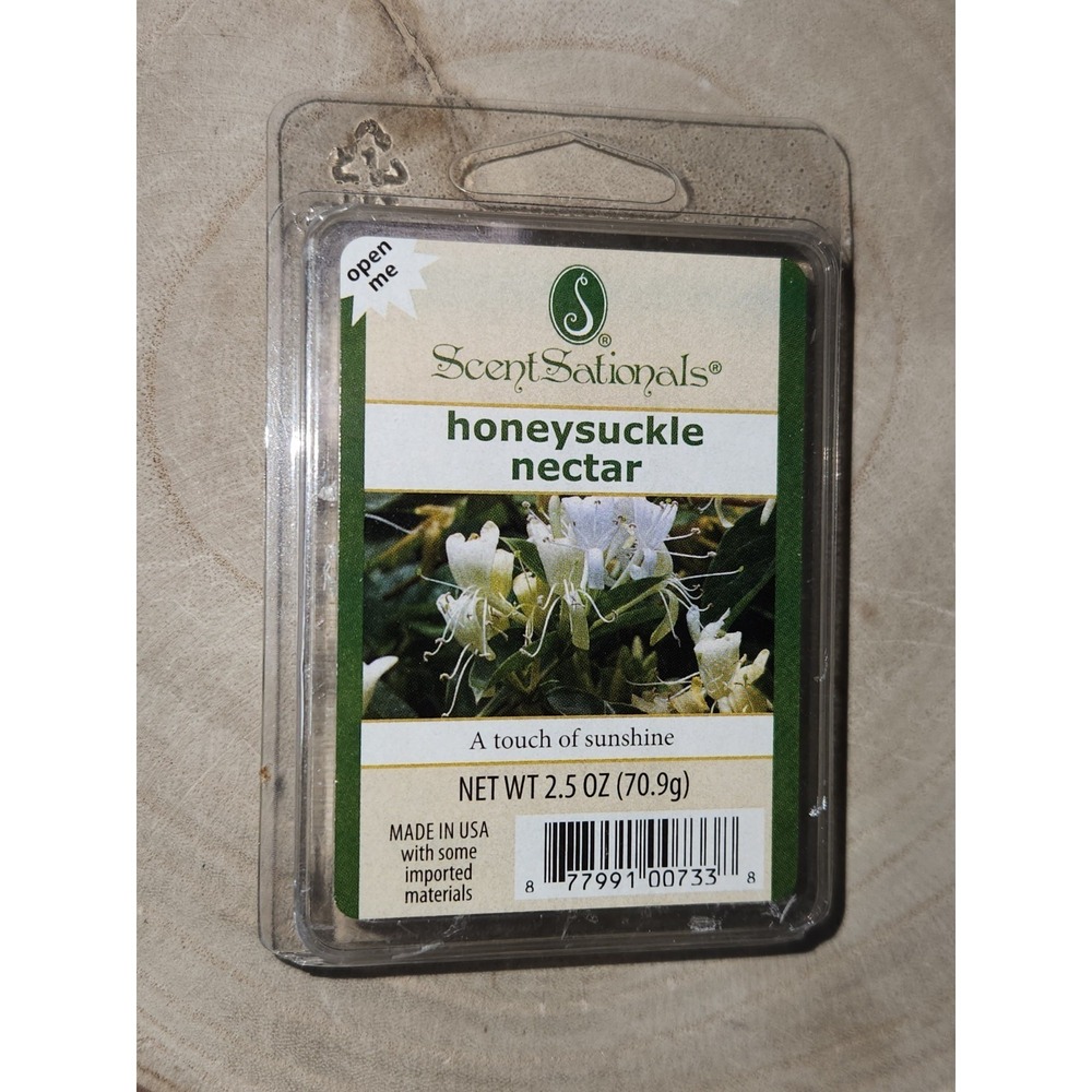 Wax Melts Scented 2.5 Oz 1 Pack Cubes Home Fresh Air Honeysuckle Nectar